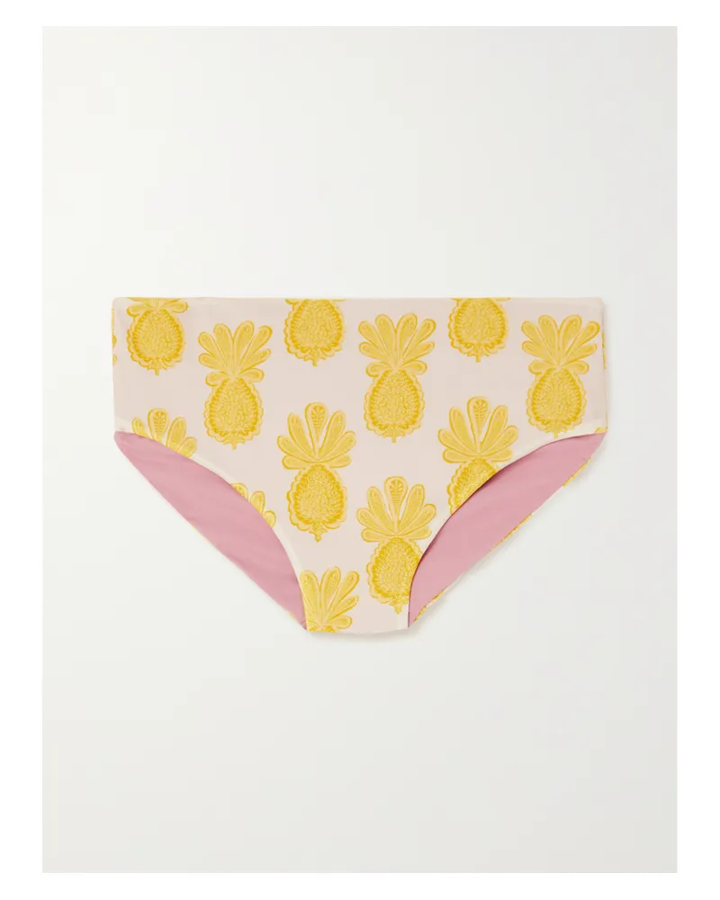 La DoubleJ Bedrucktes Bikini-höschen - Gelb Gelb