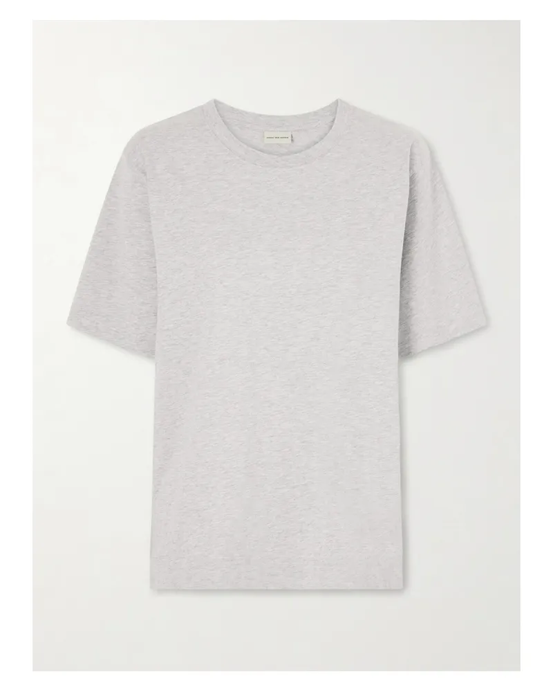 Dries van Noten Heydu T-shirt Aus Baumwoll-jersey Mit Stretch-anteil - Grau Grau