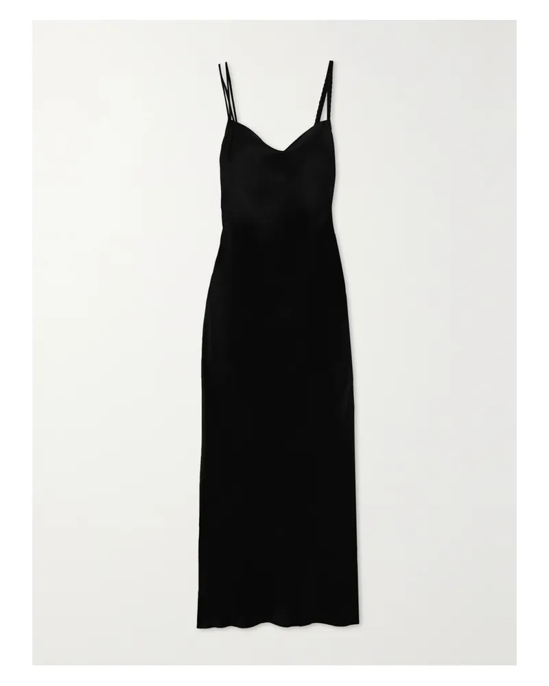 Nanushka Fiore Rückenfreies Midikleid Aus Satin - Schwarz Schwarz
