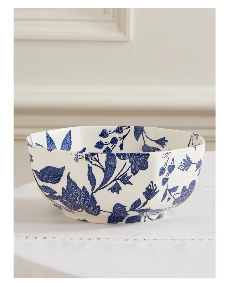 Ralph Lauren Home Burleigh Garden Vine Floral-print Earthenware Bowl - White White