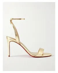 Christian Louboutin Loubigirl 85 Sandalen aus Metallic-leder Gold