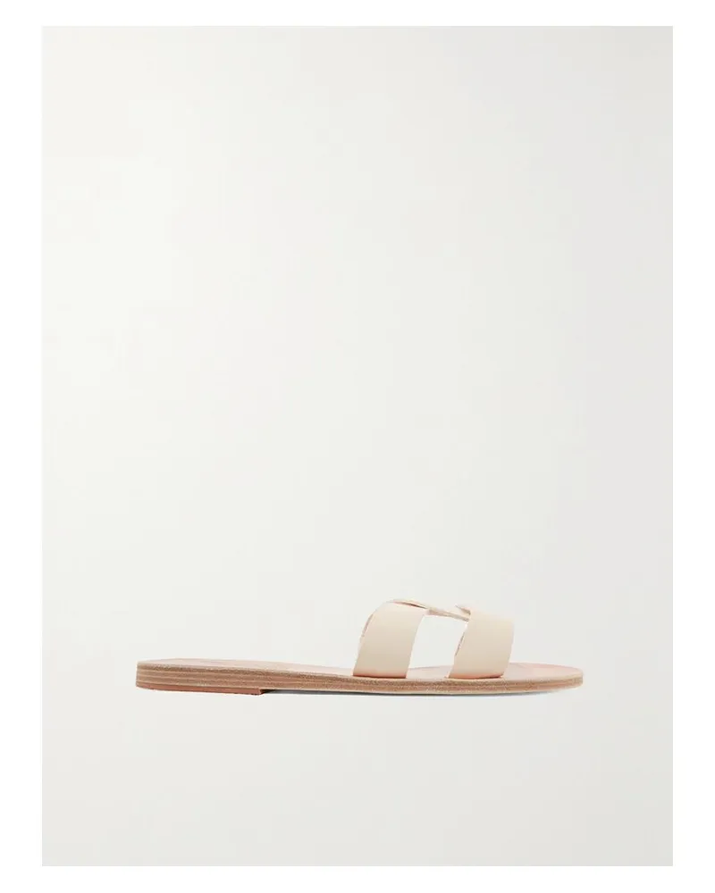 Ancient Greek Sandals Desmos Pantoletten Aus Leder Mit Cut-outs - Wollweiß Wollweiß