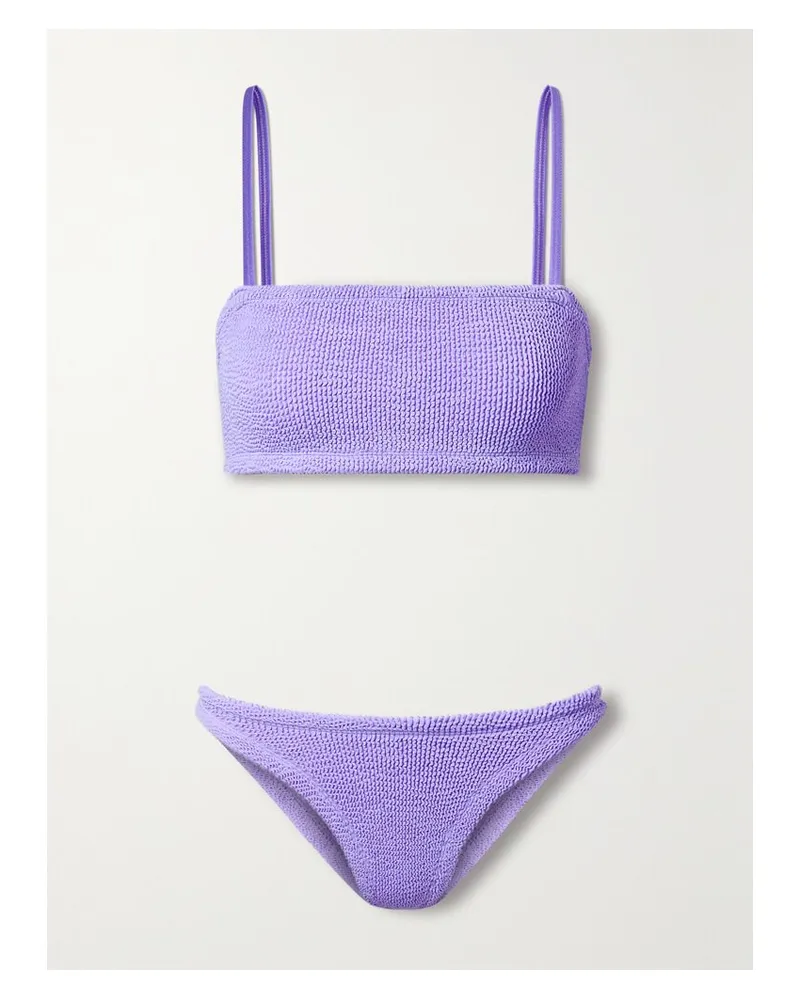 Hunza G Net Sustain Gigi Bikini Aus Seersucker - Lila Lila