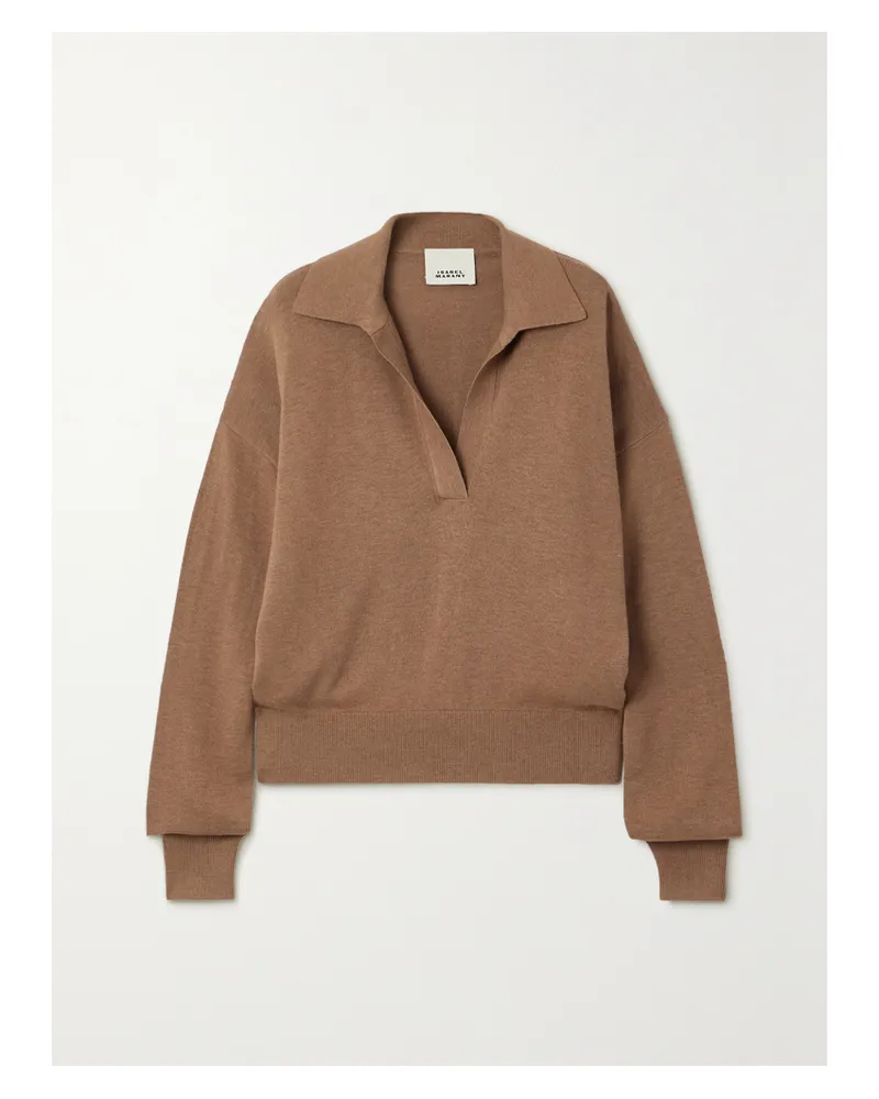 Isabel Marant Galix Strickpullover Mit Polokragen - Braun Braun