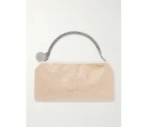 Crystal-embellished Canvas Shoulder Bag - Pink