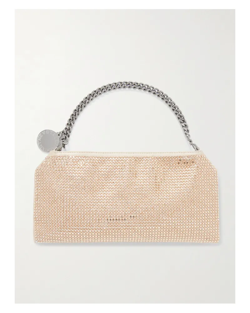 Stella McCartney Crystal-embellished Canvas Shoulder Bag - Pink Pink