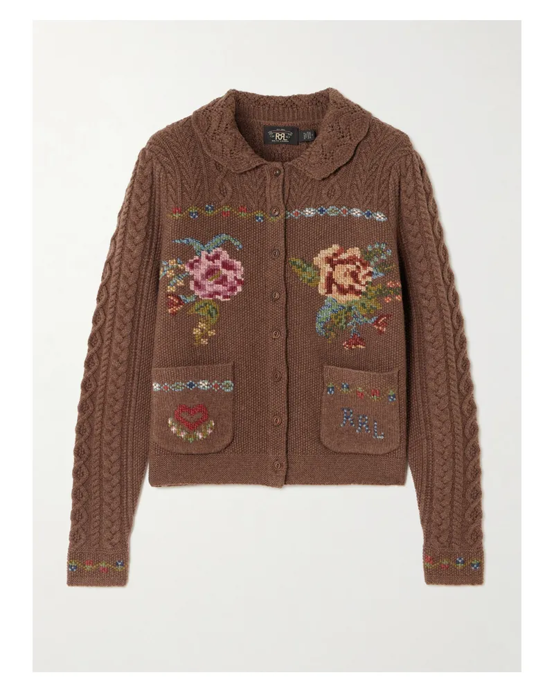 RRL Hazel Cardigan Aus Einer Wollmischung Mit Intarsienmotiven - Mehrfarbig Mehrfarbig