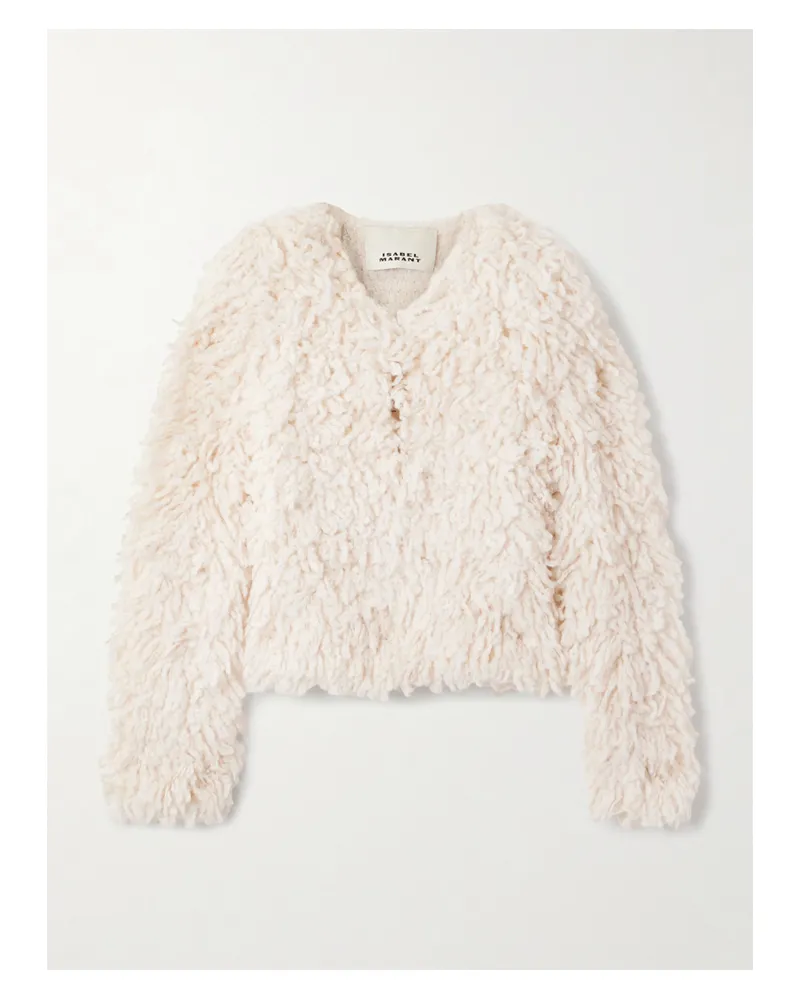 Isabel Marant Fedra Verkürzte Strickjacke - Ecru Ecru