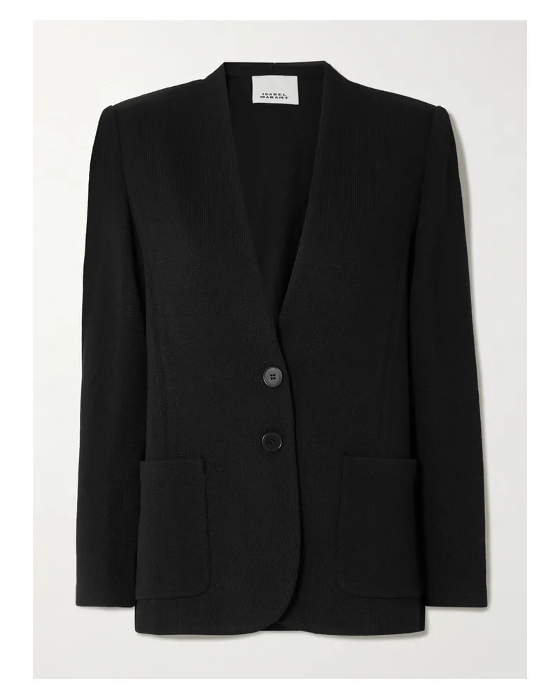 Isabel Marant Olivia Blazer Aus Einer Wollmischung - Schwarz Schwarz