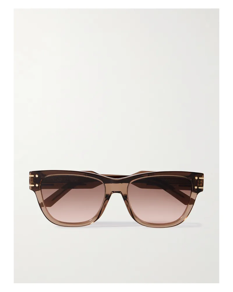 Dior Dior Signature S6u Square-frame Acetate Sunglasses - Brown Brown