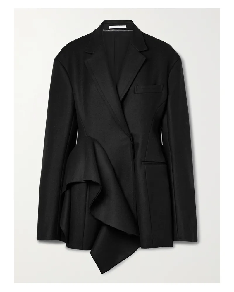 Jason Wu Blazer Aus Wolle Mit Volant - Schwarz Schwarz