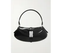 Kat Recycled Leather-blend Shoulder Bag - Black