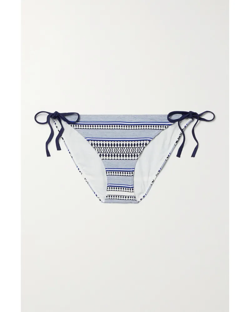 lemlem Neela Bikini-höschen Aus Stretch-jacquard - Blau Blau