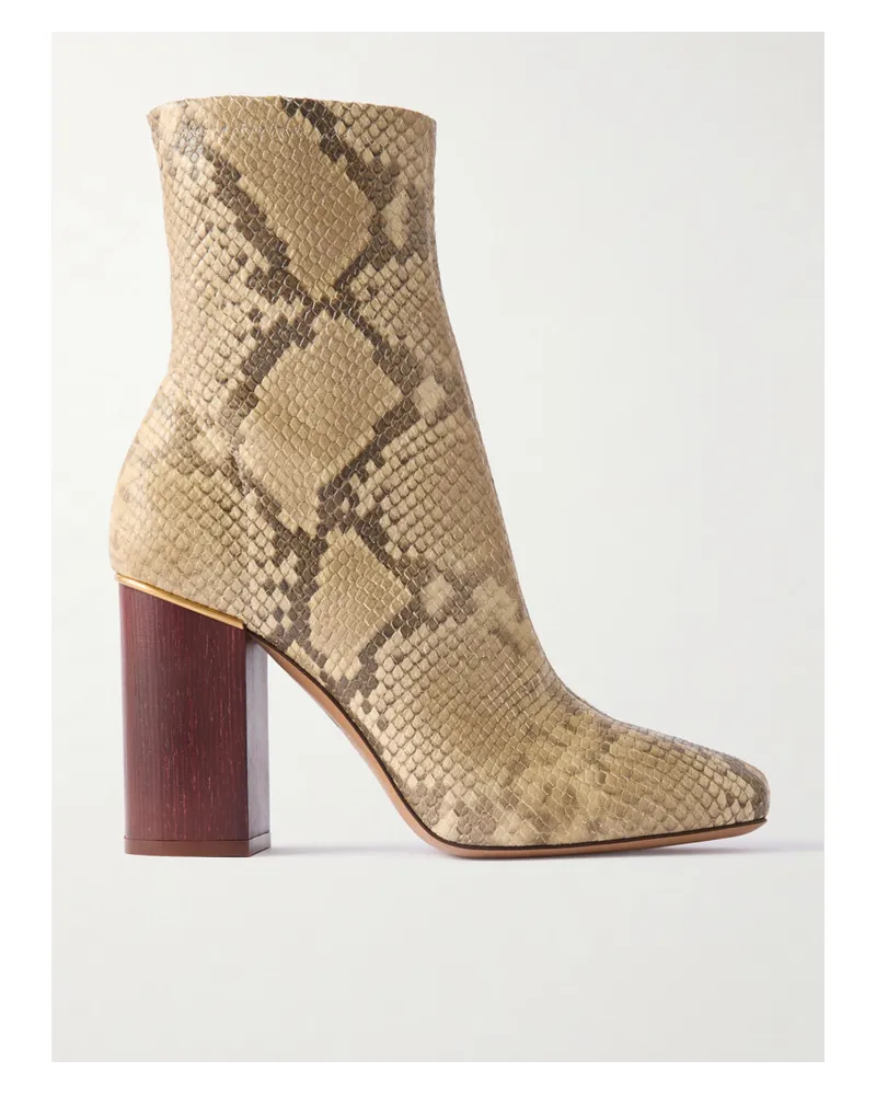 Chloé Ambre Ankle Boots aus Leder Animal-print