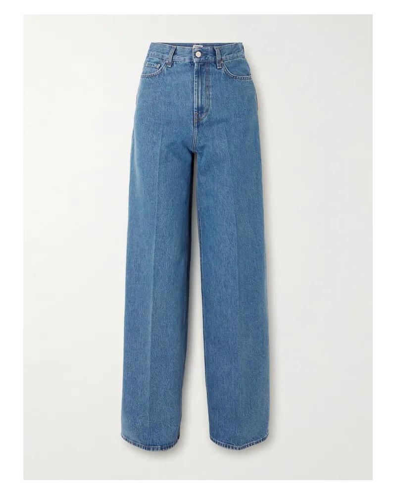 Totême Hoch Sitzende Jeans Blau