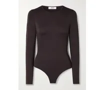 Aura Stretch-jersey Thong Bodysuit - Brown