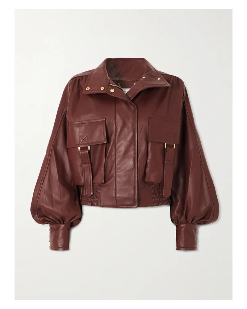 Zimmermann Hypnotic Bikerjacke Aus Leder - Braun Braun