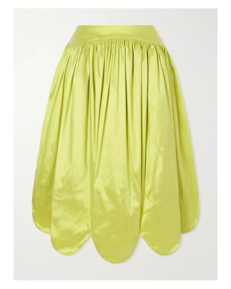 Simone Rocha Petal Hem Basque Midi Skirt - Green Green