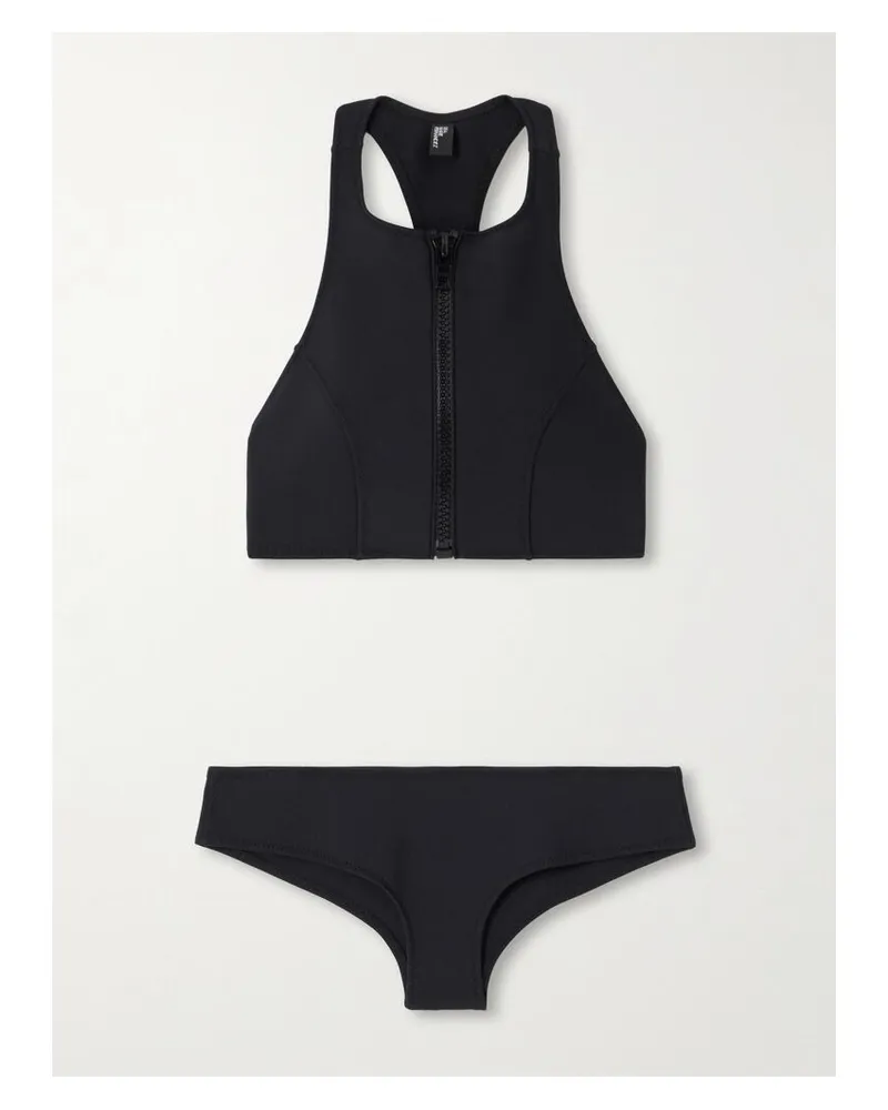Lisa Marie Fernandez Kristi Bikini Aus Neopren - Schwarz Schwarz