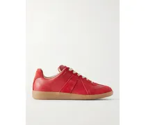 Replica Sneakers Aus Leder Und Veloursleder - Rot
