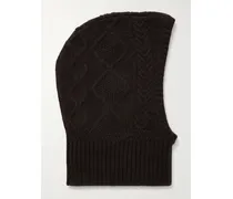 Cable-knit Cashmere Balaclava - Brown