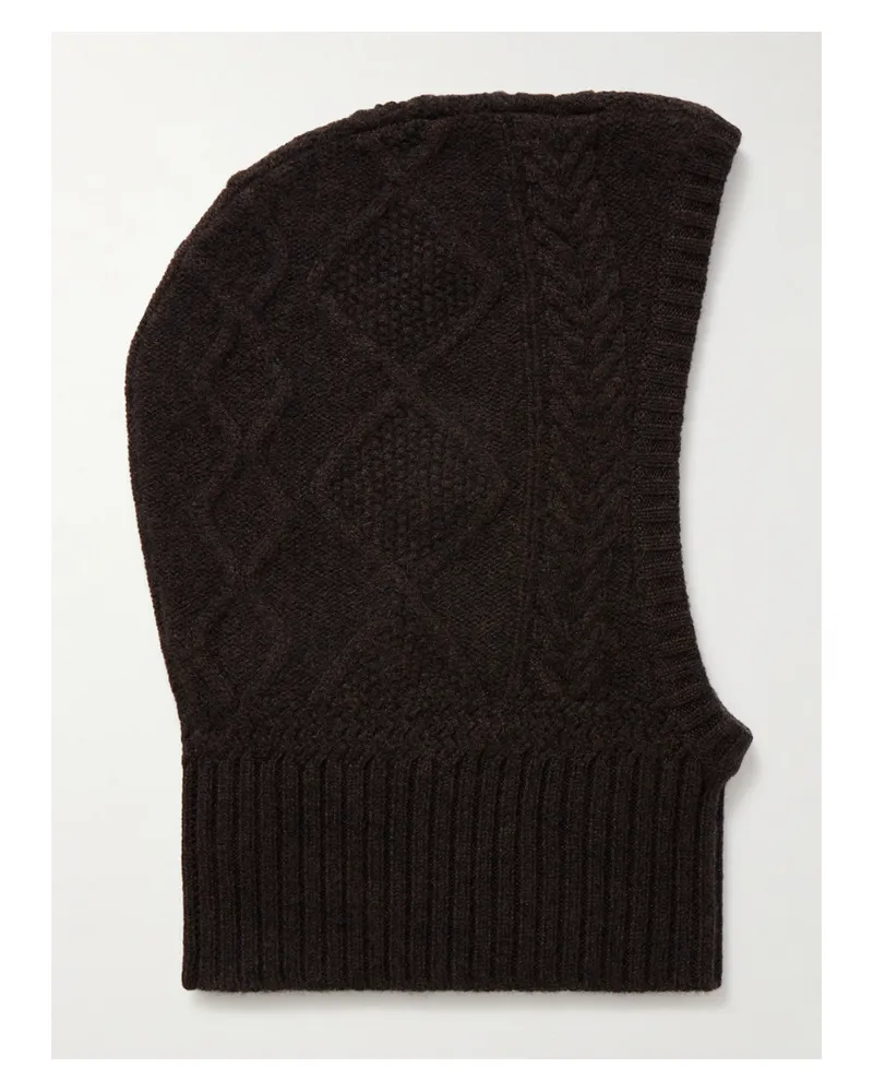 arch4 Cable-knit Cashmere Balaclava - Brown Brown