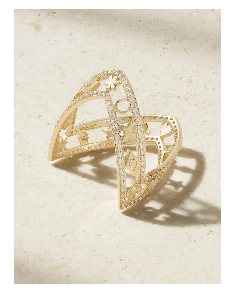 Sydney Evan Icon Ring Aus 14 Karat Gold Mit Diamanten Gold