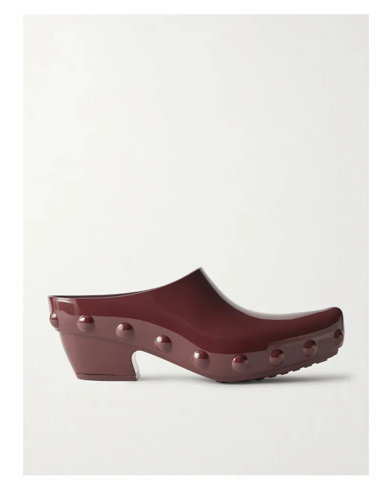 Bottega Veneta Mules Aus Gummi Mit Nieten - Burgunder Burgunder