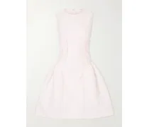 Claudie Gathered Paneled Cloqué Midi Dress - Pink