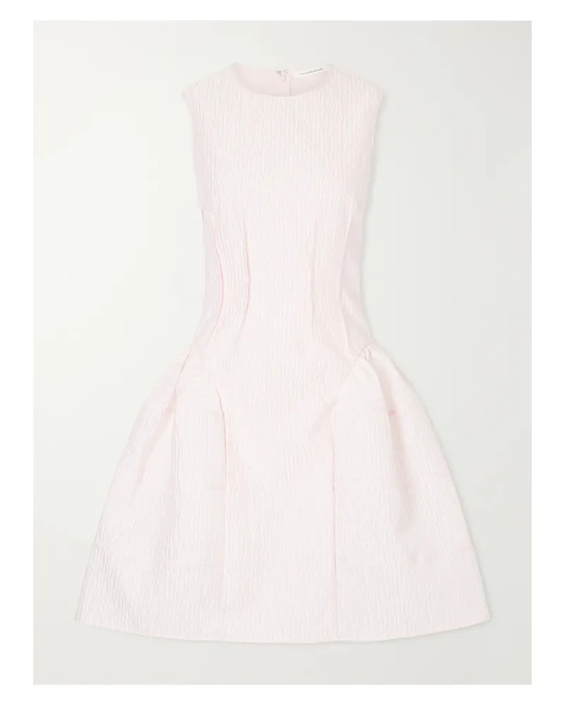 Cecilie Bahnsen Claudie Gathered Paneled Cloqué Midi Dress - Pink Pink