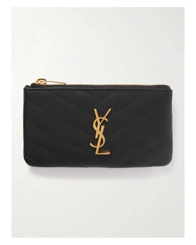 Saint Laurent Cassandre Beutel Aus Gestepptem Leder - Schwarz Schwarz