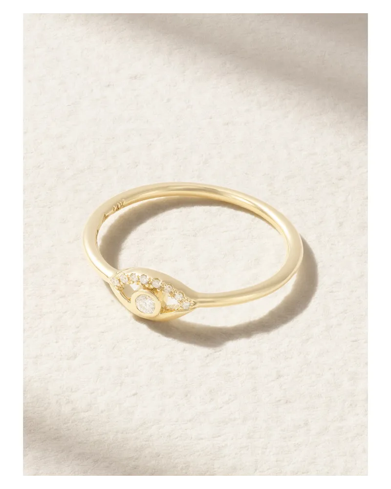 Melissa Joy Manning Ring aus 14 Karat  mit Diamanten Gold