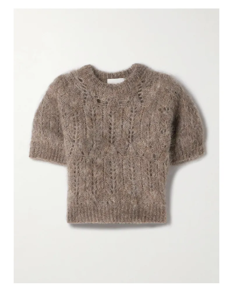 Citizens of humanity Odette Pointelle-knit Sweater - Brown Brown