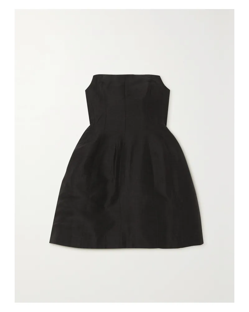 Aje. Baret Trägerloses Minikleid Aus Einer Leinenmischung - Schwarz Schwarz