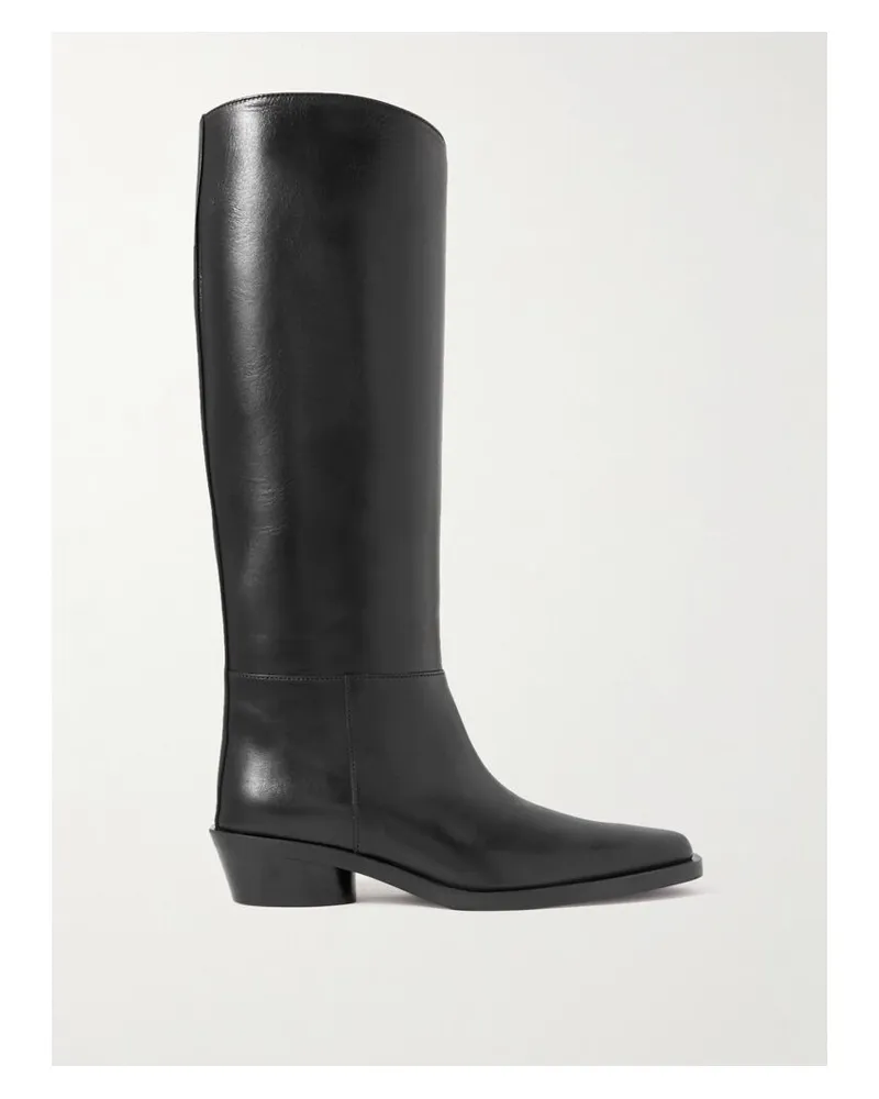 Proenza Schouler Bronco Kniehohe Stiefel Aus Leder - Schwarz Schwarz