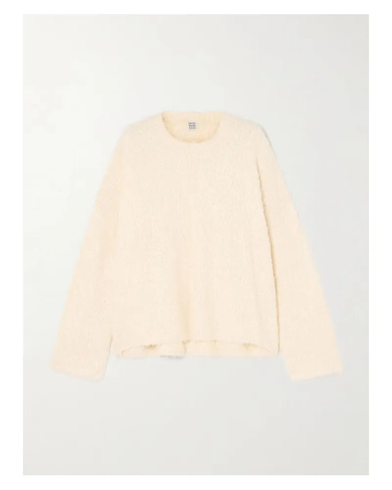 Totême Pullover Aus Seiden-bouclé - Creme Creme