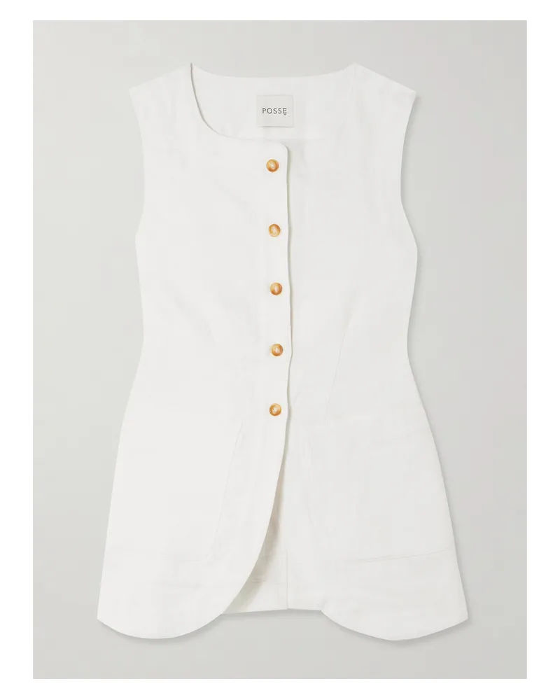 Posse Emma Linen Vest - Neutrals Neutrals