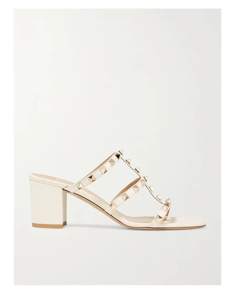 Valentino Garavani Valentino Garavani The Rockstud 60 Mules Aus Leder - Elfenbein Elfenbein