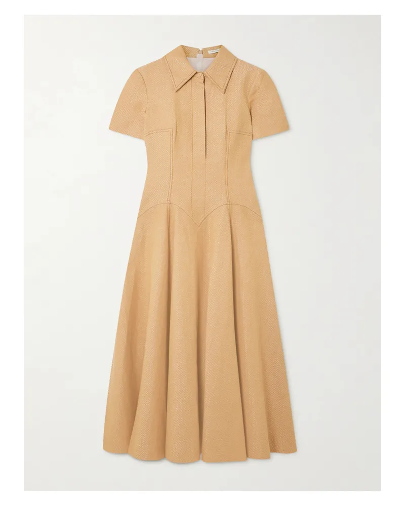EMILIA WICKSTEAD Jody Hemdblusenkleid Aus Jacquard Aus Einer Baumwollmischung - Braun Braun