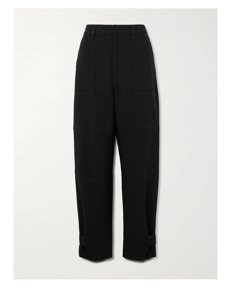 Loewe Paula's Ibiza Hose Mit Schmal Zulaufendem Bein Aus Twill - Schwarz Schwarz