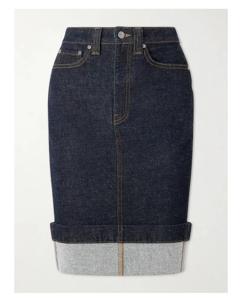 KHAITE Kendra Denim Skirt - Blue Blue