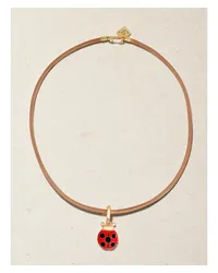 Lauren Rubinski Lady Bug Kette aus 14 Karat Gold Rot