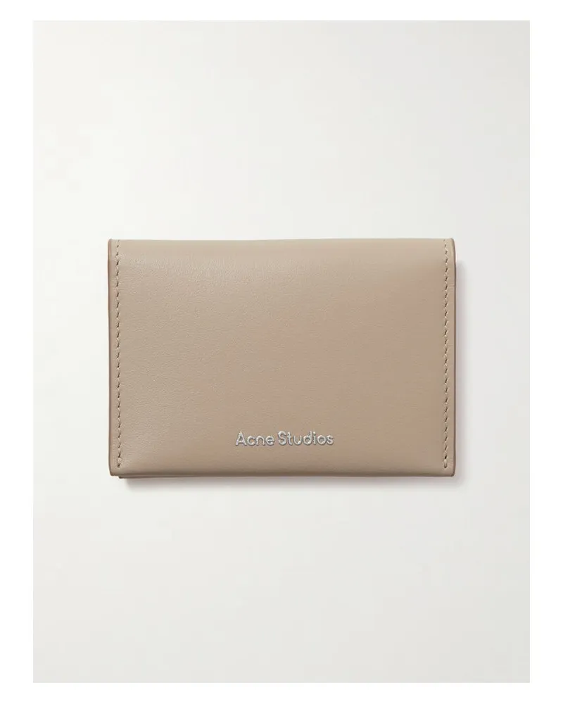 Acne Studios Portemonnaie Aus Leder Mit Print - Braun Braun