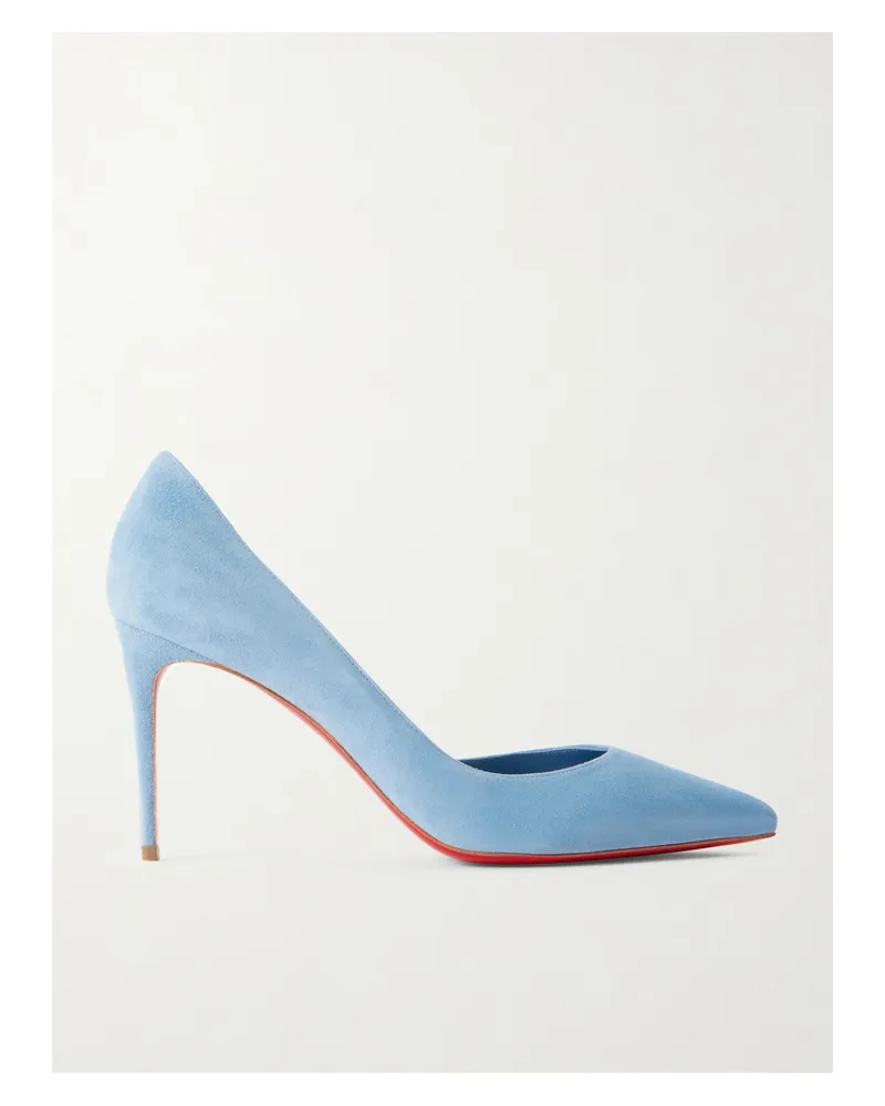 Christian Louboutin Iriza 85 Suede Pumps - Blue Blue