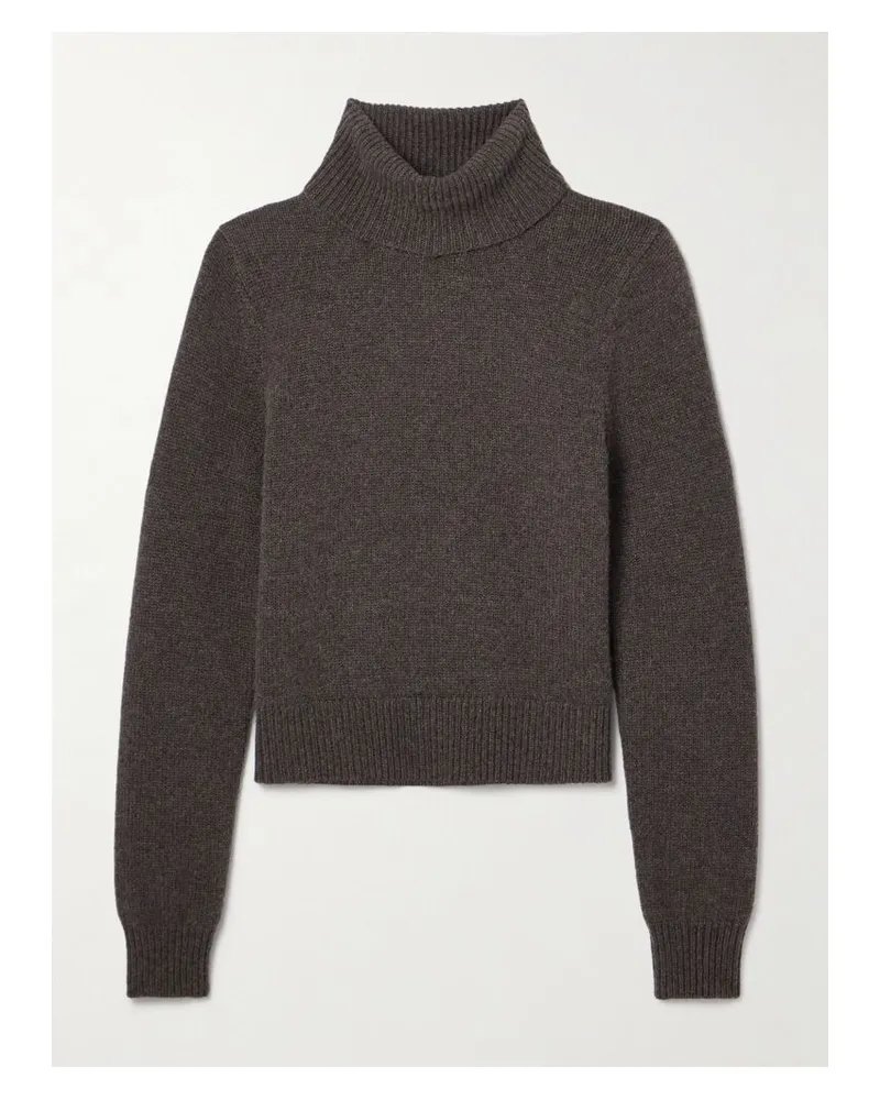 Nili Lotan Hollyn Verkürzter Rollkragenpullover Aus Kaschmir - Braun Braun