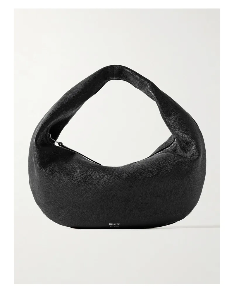 KHAITE Olivia Sport Medium Leather Shoulder Bag - Black Black