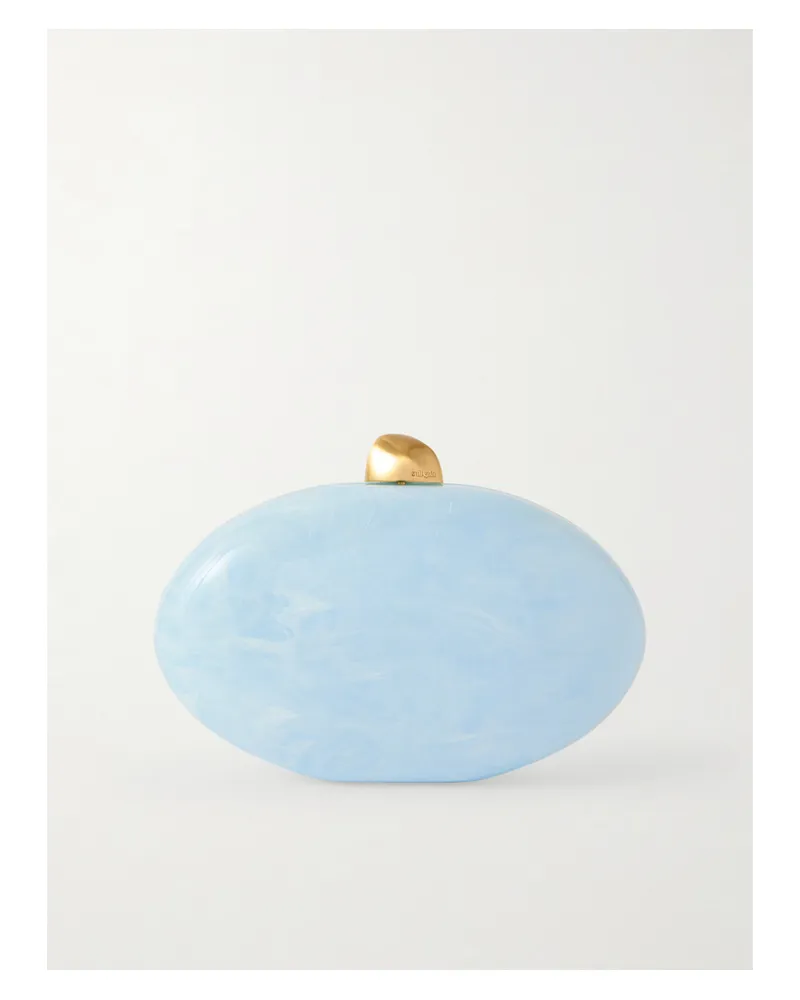 Cult Gaia Eviana Marbled Acrylic Clutch - Blue Blue