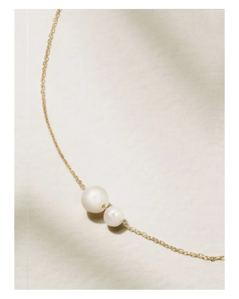 MATEO Duo Kette Aus 14 Karat Gold Mit Perlen Gold