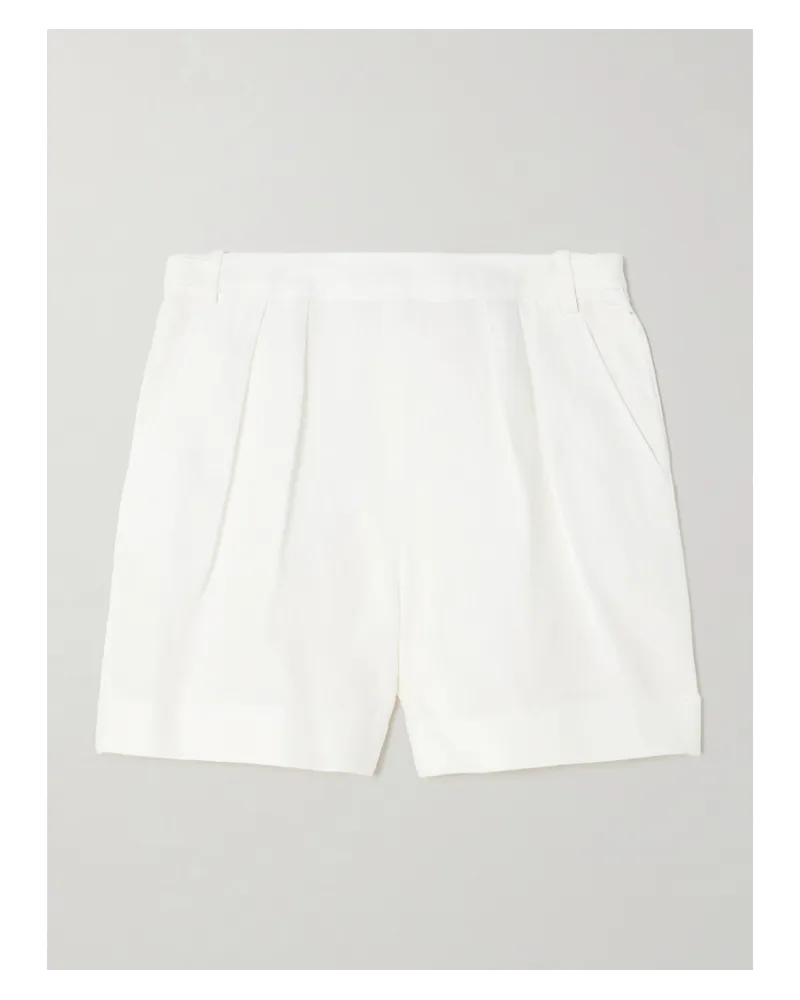 Loro Piana Pawel Shorts aus Leinen Weiß