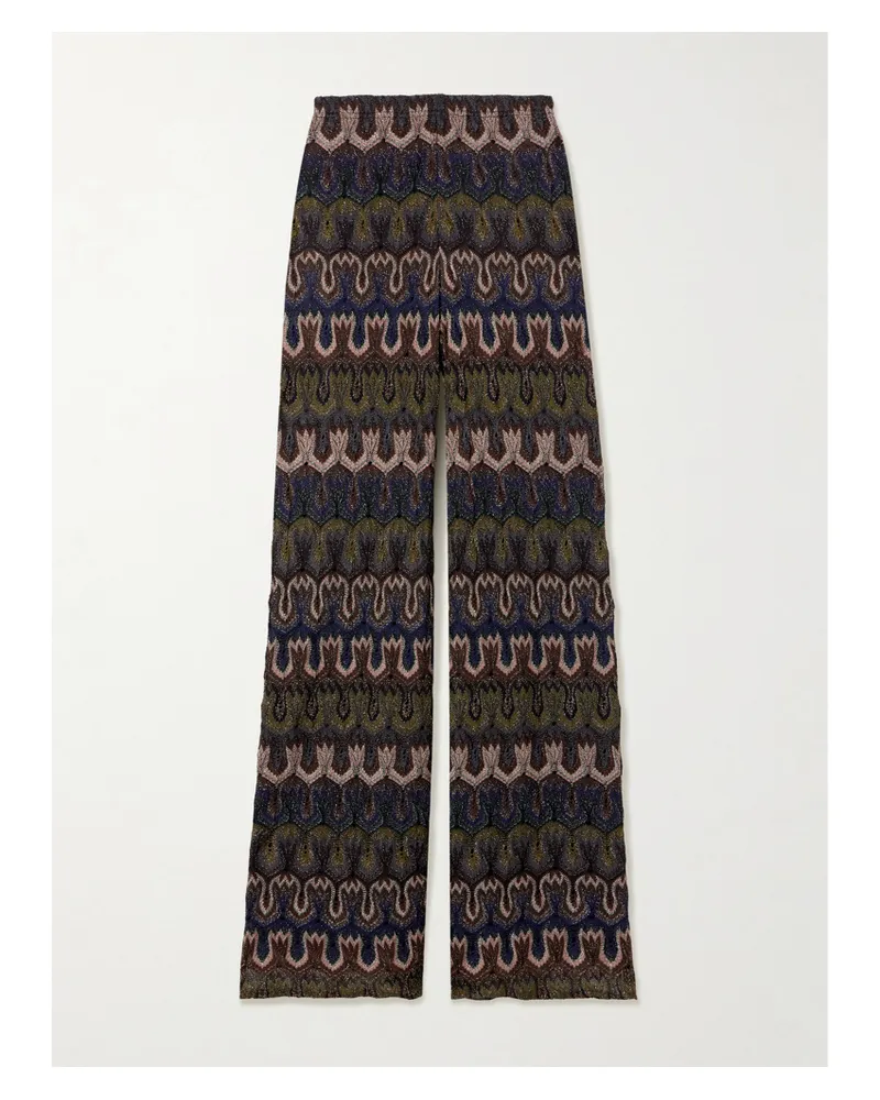 Missoni Hose Aus Metallic-häkelstrick - Braun Braun